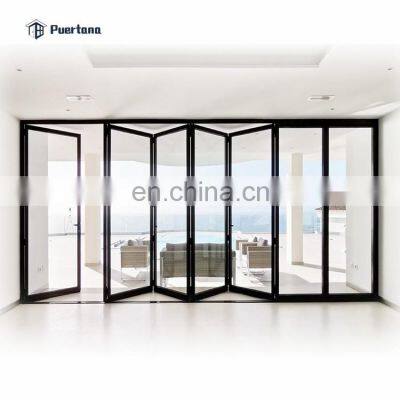 China Supplier Impact Resistance Aluminium Wind Proof Exterior Accordion Bifold Doors