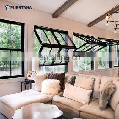 American Style Aluminum Vertical Folding Glass Windows Aluminium Bi Fold Window Fold Up Glass Windows