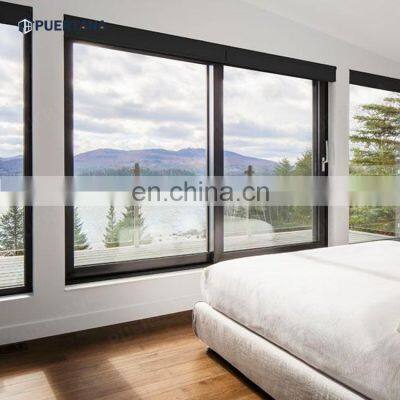 Narrow Frame Minimal Slimline Aluminium Frame Sliding Window With Mosquito Netting Screen Aluminum Sliding Windows Price