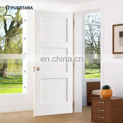 Paneled Wood Primed Interior Door Shaker Doors Prehung Wooden Doors