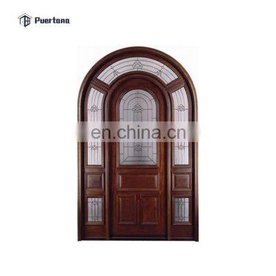 Chinese Supplier Customized Antique Solid Round Wooden Arch Doors Designs