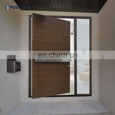 Pretty Elegant House Main Door Design solid Wood Timber Front Entrance Door Entry For Villa