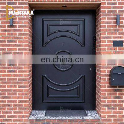 Lobby Cast Aluminum Front Doors Steel Security Main Door Design Entry Entrance Armored Door