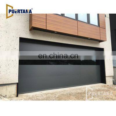 Ultra-sleek Infinity Flush Panel Smooth Aluminum Garage Door with Horizontal Modern Tinted Glass Design Sterling Garage Doors