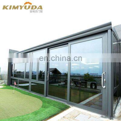 Conservatory Sun Room Glass House Free Standing Veranda Sunroom House 4 Season Aluminium Glass Sunrooms For Solarium