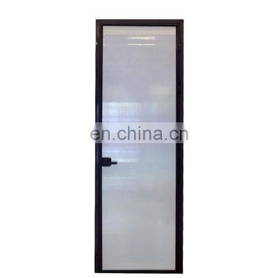 Custom Aluminum Alloy Glass Flat Open Bathroom Toilet Indoor Doors Windows Price Of Aluminum Door To The Bathroom