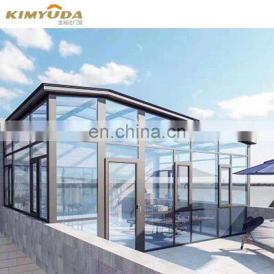 Balcony Sunroom Design Golden Supplier Aluminium Sunroom Modern Glass House For Sale