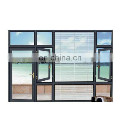 Powder Coating Horizontal Aluminum Casement Kitchen Folding Screen Aluminium Casement Window