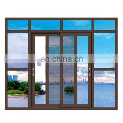 Colored Glass Aluminum Alloy Triple Pane Modern Popular Sliding Aluminum Casement Window