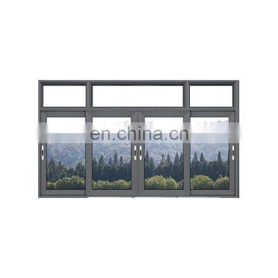 Two Panel Frame Double Glass Slide Window Designs Aluminium Sliding Windows