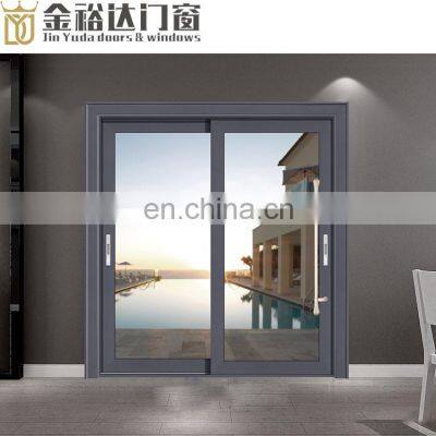 Foshan manufacturers of aluminium alloy door bedroom living room double insulated glass sliding door heavy sliding door custom