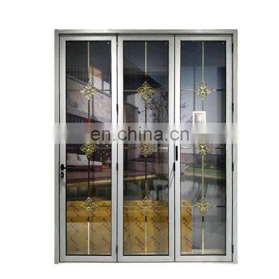 Used Exterior Waterproof Aluminium Bi Folding Glass Doors For Garage Balcony