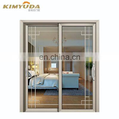 JYD Modern House patio Front White Aluminum Sliding Doors Heavy Duty System Automatic Sliding Door