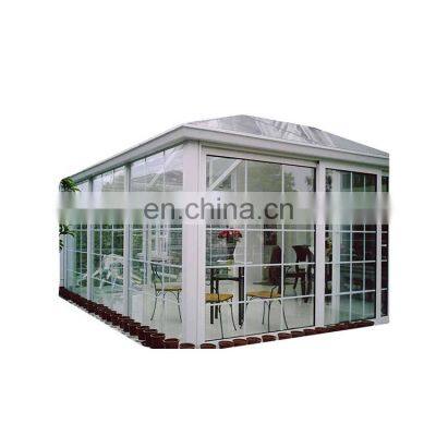 Client Specification Modern Free Standing Glasshouse Building Glass Sun Room Heavy Duty Conservatory Sunroom