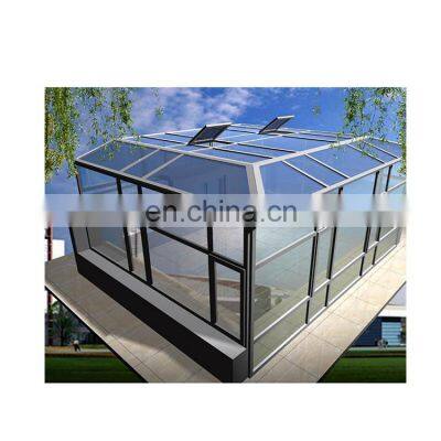 Aluminum Alloy Custom Round Sun Room Four Season Tempered Glass Sunroom Kit
