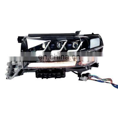 MAICTOP car accessories car led headlight 3 angel eyes led lens for landcruiser 200 2016-2020 newest design good price