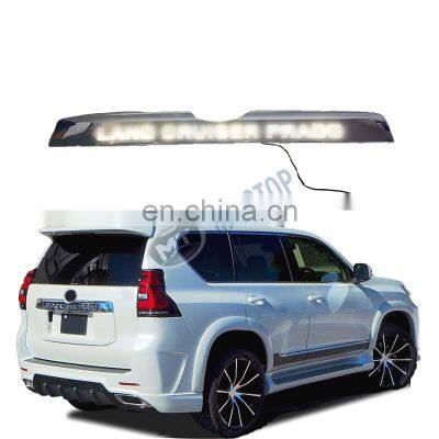Maictop Chrome Tailgate moulding Rear door trims for land cruiser prado 150 fj150 2018 strip decoration with LED
