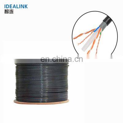 Factory supply PE & PVC jacket 4 pairs 305m cat 6 outdoor data cable cat6 utp network cable