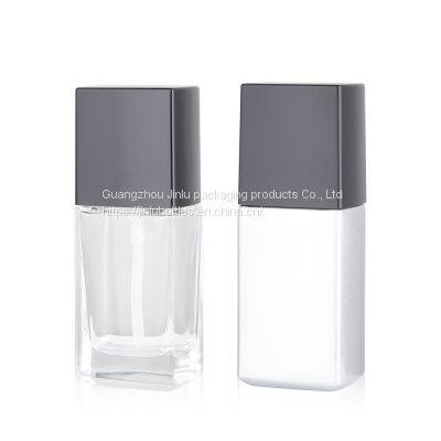 30ml square thick foundation liquid foundation bottle (spot full cover sub package glass bottle) 30ml rectangular press lotion bottle