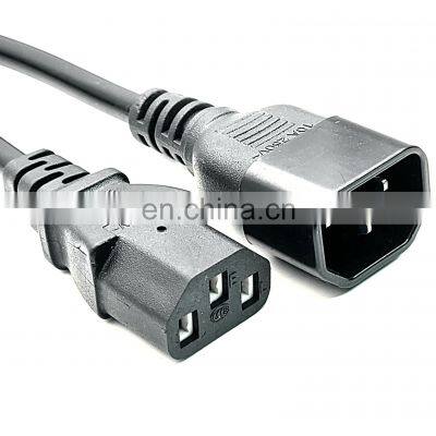 Guangzhou Top quality 1.5m 18AWG C14 to C13 cable Power Extension Cords Power Cord Cable