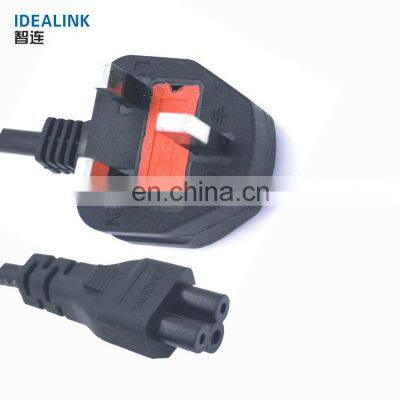 Low price hot sale laptop power cable UK power cord , 3 pin plug British power extension cord