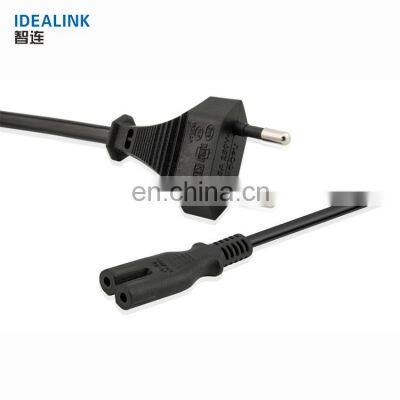 New design cheap 2 pin ac power cord with plug European power cord for EU market