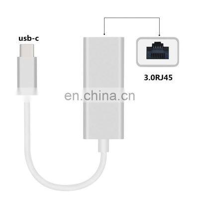 USB Type C 1000Mbps Gigabit RJ45 Ethernet Network Card Adapter USB C Ethernet Lan Adapter for macbook