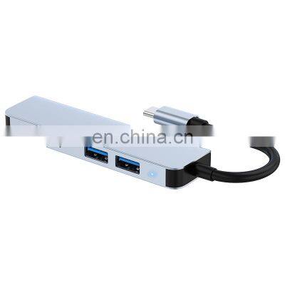 Multifunction 5 ports usb hub Type C to USB3.0+ USB2.0*2+TF +SD 4K 60HZ type c hub adapter laptop docking station