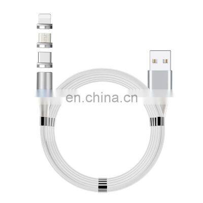 Wholesale 3 in 1 7pin magnetic Cable Fast Charging data cable mobile phone magnetic USB data cable for Iphon/type C/android