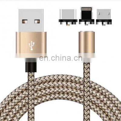 3 In 1 Magnetic USB Fast Charging magnetic data cable for mobile phones