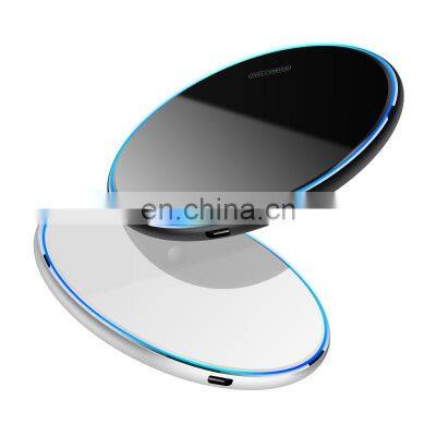15W fast charger glass surface wirelessr charger QI Wireless phone charger plates wireless for iphone