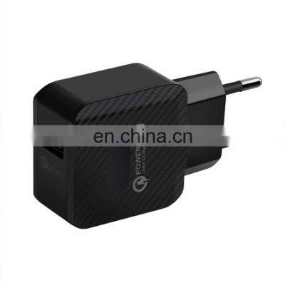 High Quality QC3.0 USB Quick Charger Fast Charging Power Adapter 18W Portable Wall Charger EU US Plug phone charger