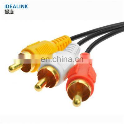 Audio Video Cable Supplier Nylon Braided 1.5m Rca Female Av Cable