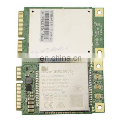 SIM7600G-H-PCIE Multi-band LTE-FDD/LTE-TDD/HSPA+/UMTS/EDGE/GPRS/GSM Module, SIM7600G-H (LCC) with PCIE adapter board
