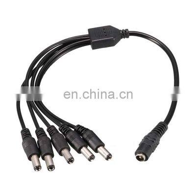 Dc 1 Male To 5 Way Female Power Plug Splitter Cable For Cctv Camera Led Strip