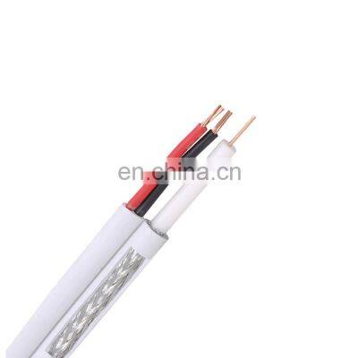 Rg59 with 2 power coaxial cable for Camera 75 Ohm RG59 siamese cable CCTV cable