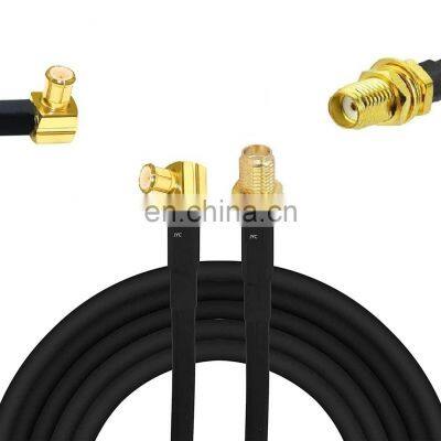 RP SMA female to MCX male cable connectors cable lug RF Coaxial Coax Cable rg174 rg6 6.5ft Adapter WiFi/Ham Radio/GPS/3G 4G L