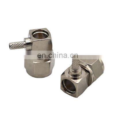 RF coaxial connector for F male R/A for RG58/RG59/RG6/RG174/RG316