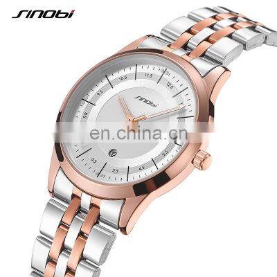 SINOBI Quality Movement 3ATM Waterproof 304L Stainless Steel Band Hand Watch 32mm Women Watch S9842L