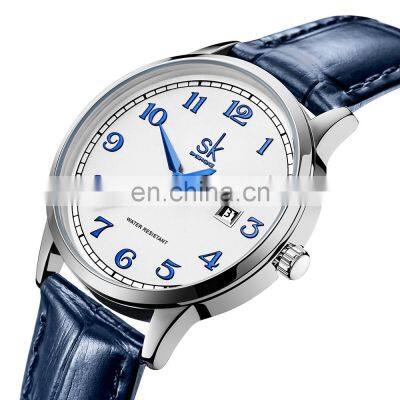 SHENGKE 2020 New Business Ladies Watch Genuine Leather Band & Steel Band Quartz Watches Calendar Watch Custom Logo OEM K0150L