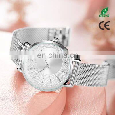 SHENGKE SK Quartz Watches K0093L Women Steel Mesh Watch Luxury Ladies Watch Japan Quartz