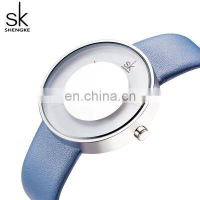 SHENEGKE Portable Mirror Design Women Watch K0107L Watches Wrist Ladies Blue Pink Watches Europe Style Maiden Handwatch