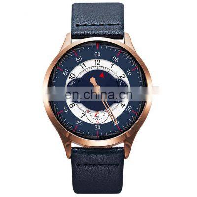 SINOBI Creative Men's Watch Calendar Date Day Watch Leather Band Quartz Watches Wholesale S9815G