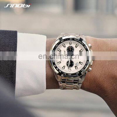 SINOBI S9720G Luxury Famous Watch Quartz Watches For Mens Unique Sport Mans Watch Perfect Wristwatch Man Jam Tangan Pria