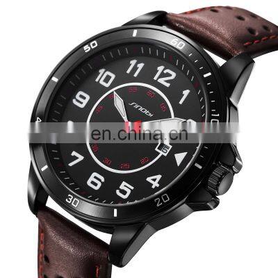 Sinobi Mens Watches in Wristwatches Luxury S9860G Wholesale Customize Watch relogio masculino Quartz Luxury Leather Watch Mens