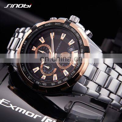Sinobi Cool Chronograph Watch For Man S9720G Top Brand mens style watches Military Quartz Wristwatches Jam Tangan Pria