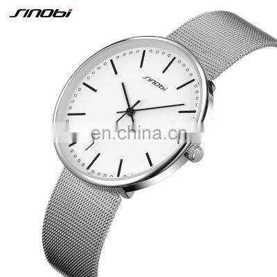 SINOBI Gentlemen Business Stylish Handwatch Male Minimalist Watchs 3ATM Waterproof Wristwatches Men S9601G-D