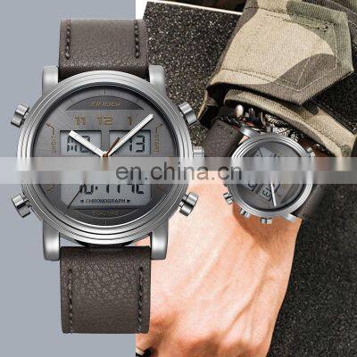 SINOBI Fashion Digital Watch Man Chronograph Calendar Watches Custom Logo OEM Wristwatch S9824G Watch Digital Analog Mens