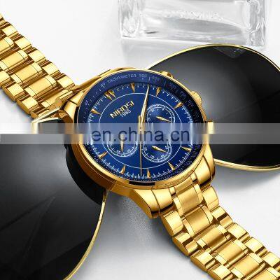 NIBOSI Gold Watch Mens Watches Top Brand Luxury Sport Quartz Clock Waterproof Military Wrist Watch Men Relogio Masculino Saat
