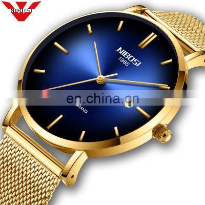 NIBOSI Watch Men Simple Fashion Brand Quartz Watch Luxury Creative Waterproof Date Casual Men Watches Relogio Masculino